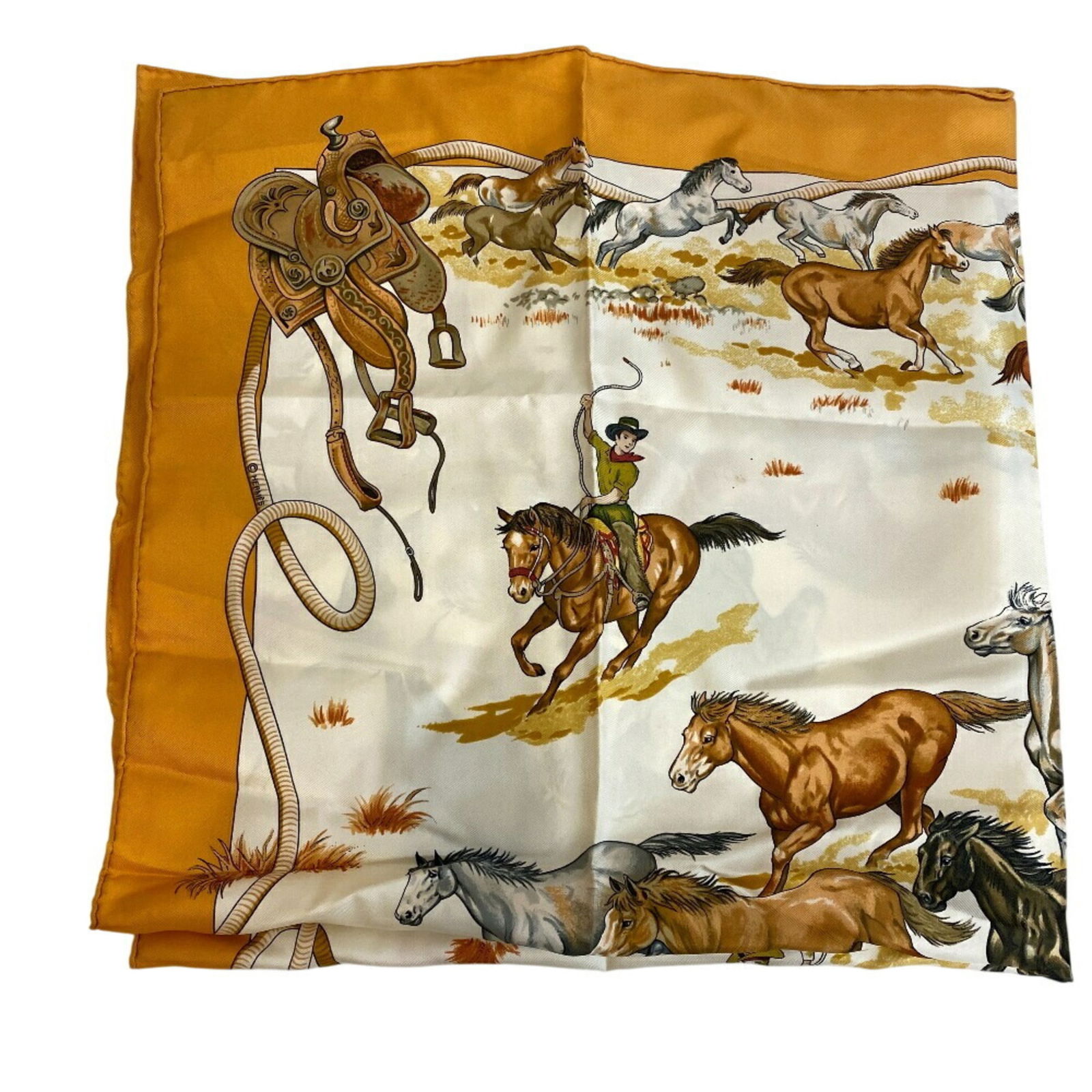 Silk Hermes Scarf - 4