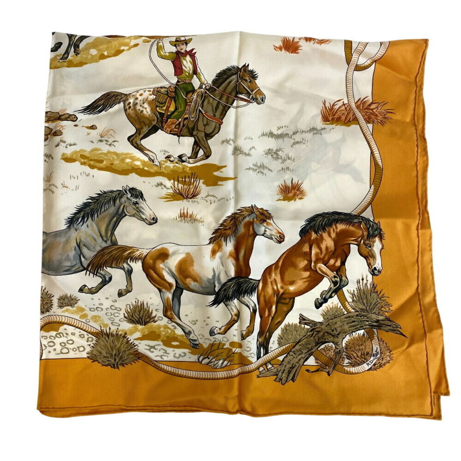 Silk Hermes Scarf - 5