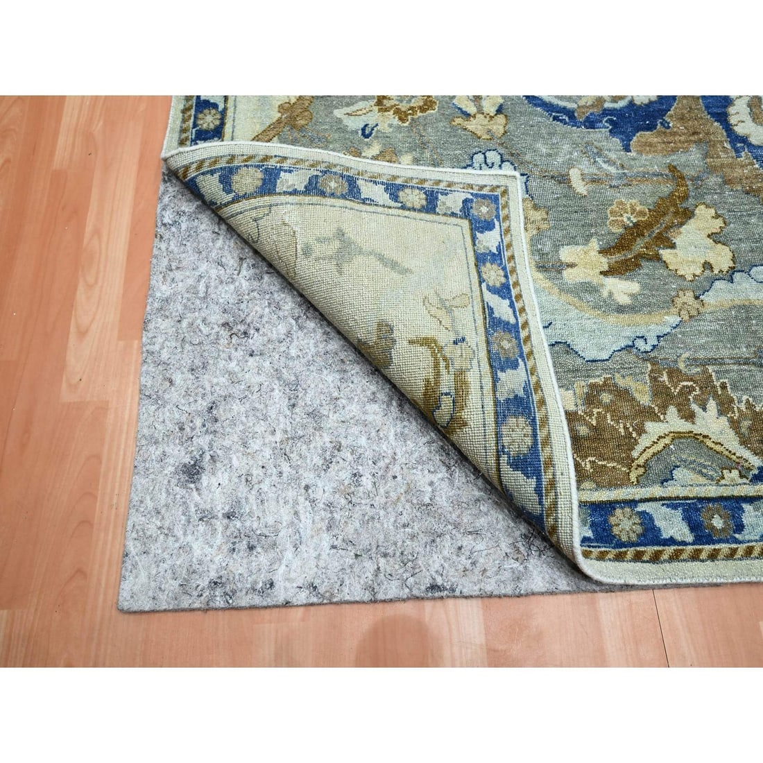 Rug 9'2"x12'3" Chiffon White Polonaise Czartoryski Hand Knotted 100% Wool - 4