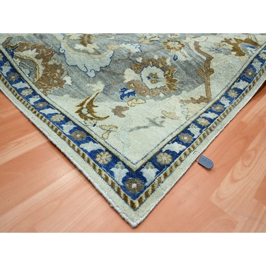Rug 9'2"x12'3" Chiffon White Polonaise Czartoryski Hand Knotted 100% Wool - 6
