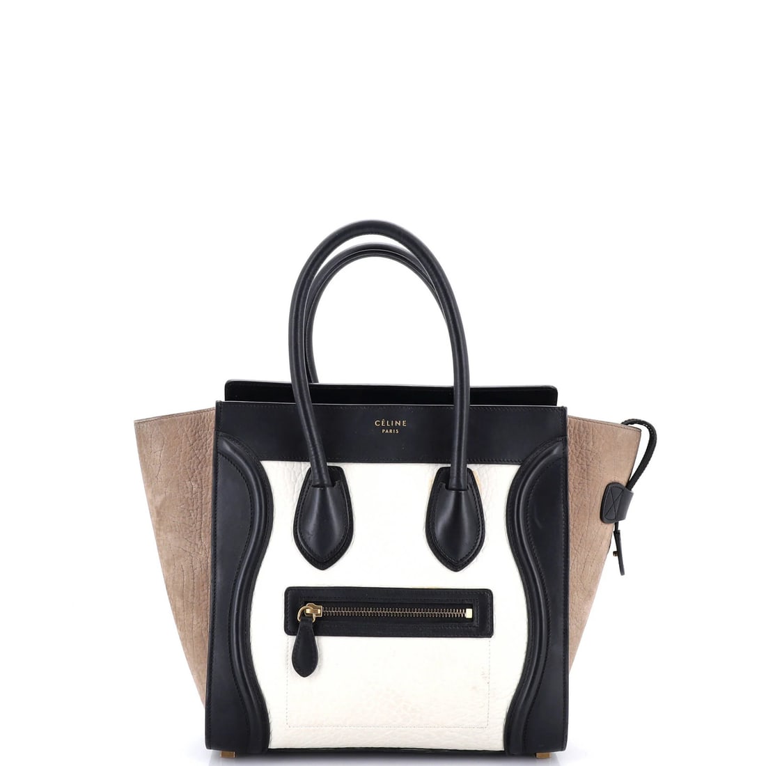 Mini Celine Luggage Bag Canvas and Leather (1 of 7)