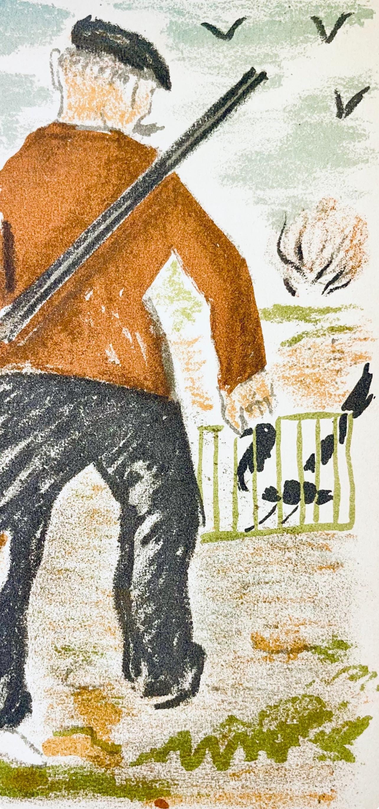 Lithograph - Maurice Mourlot - Composition - de Goupil a Margot - Histoires De Btes - 4