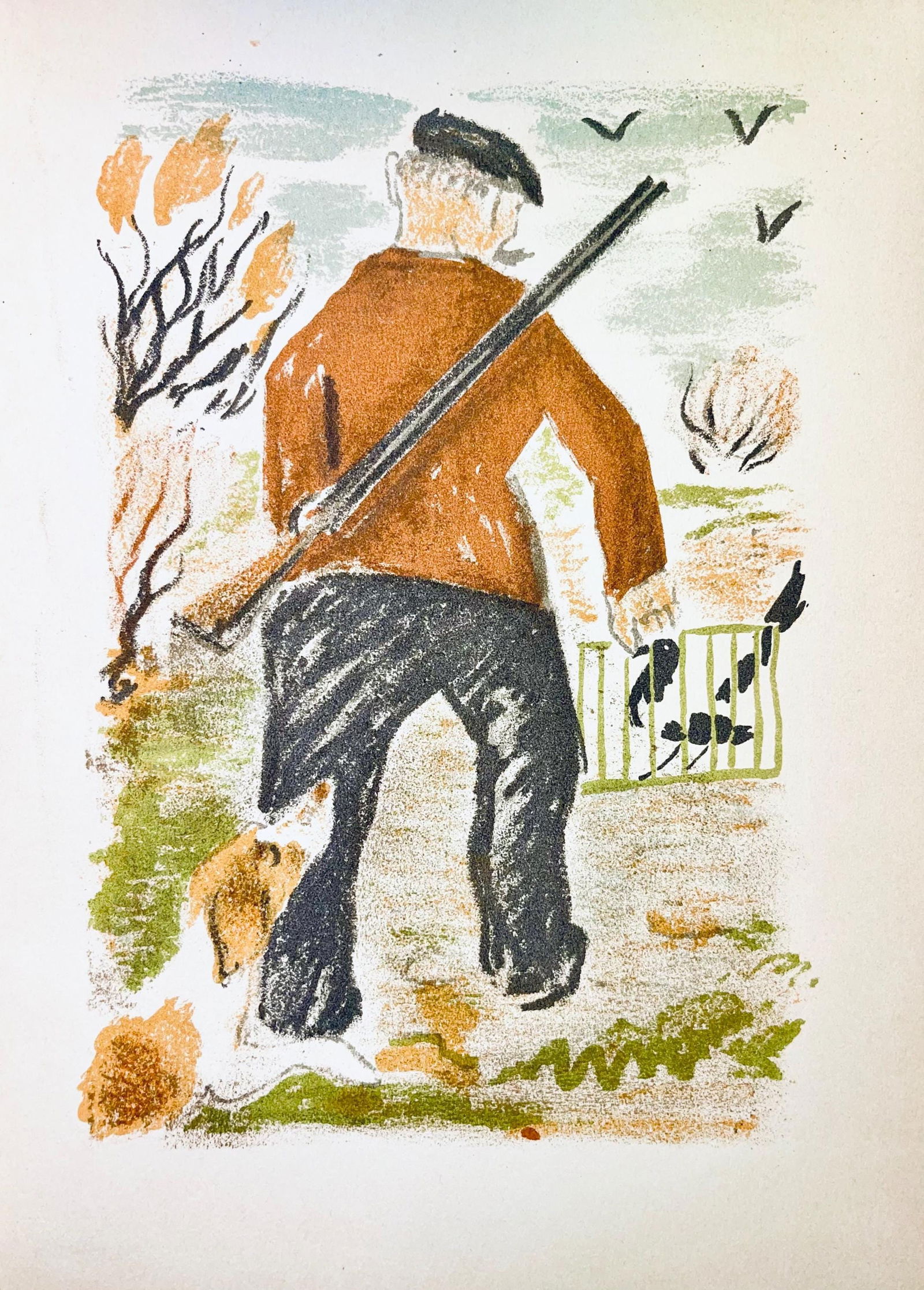 Lithograph - Maurice Mourlot - Composition - de Goupil a Margot - Histoires De Btes - 5