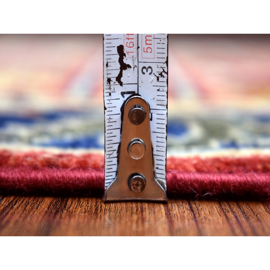 Rug 2'8"x9'7" Coral Red Afghan Ersari Soft Wool Hand Knotted Runner - 5