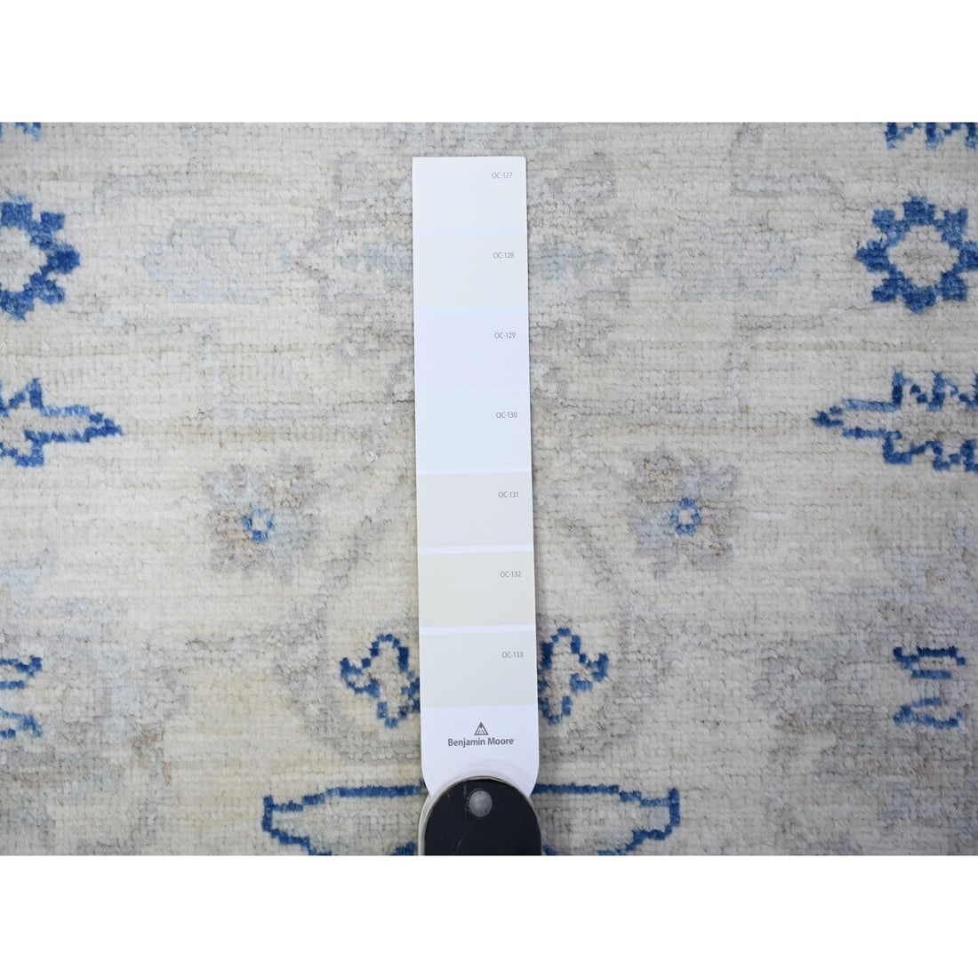 Rug 2'8"x11'10" White Hand Knotted Wool White Wash Peshawar Runner - 3