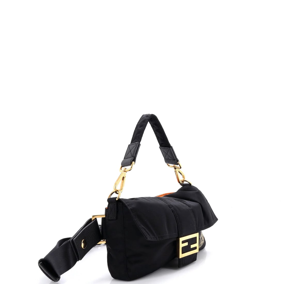 Medium Fendi Porter Baguette Bag Nylon - 2