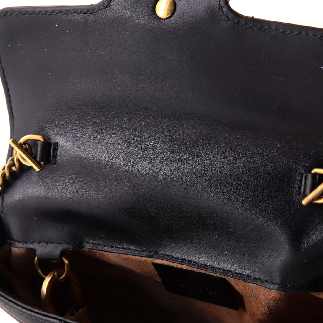 Mini Gucci GG Marmont Flap Bag Matelasse Leather Super - 7