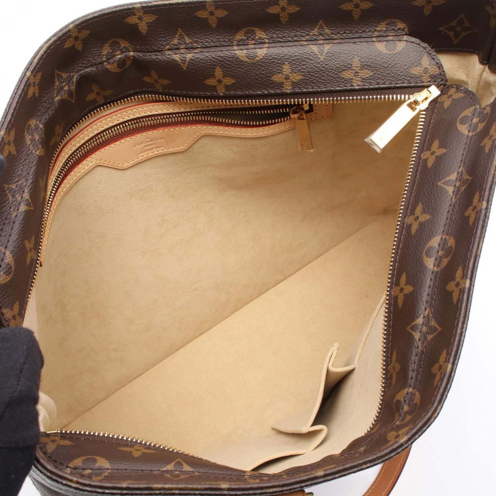 Leather - Louis Vuitton Tote Bag Pvc - Coated Canvas - Monogram - 3