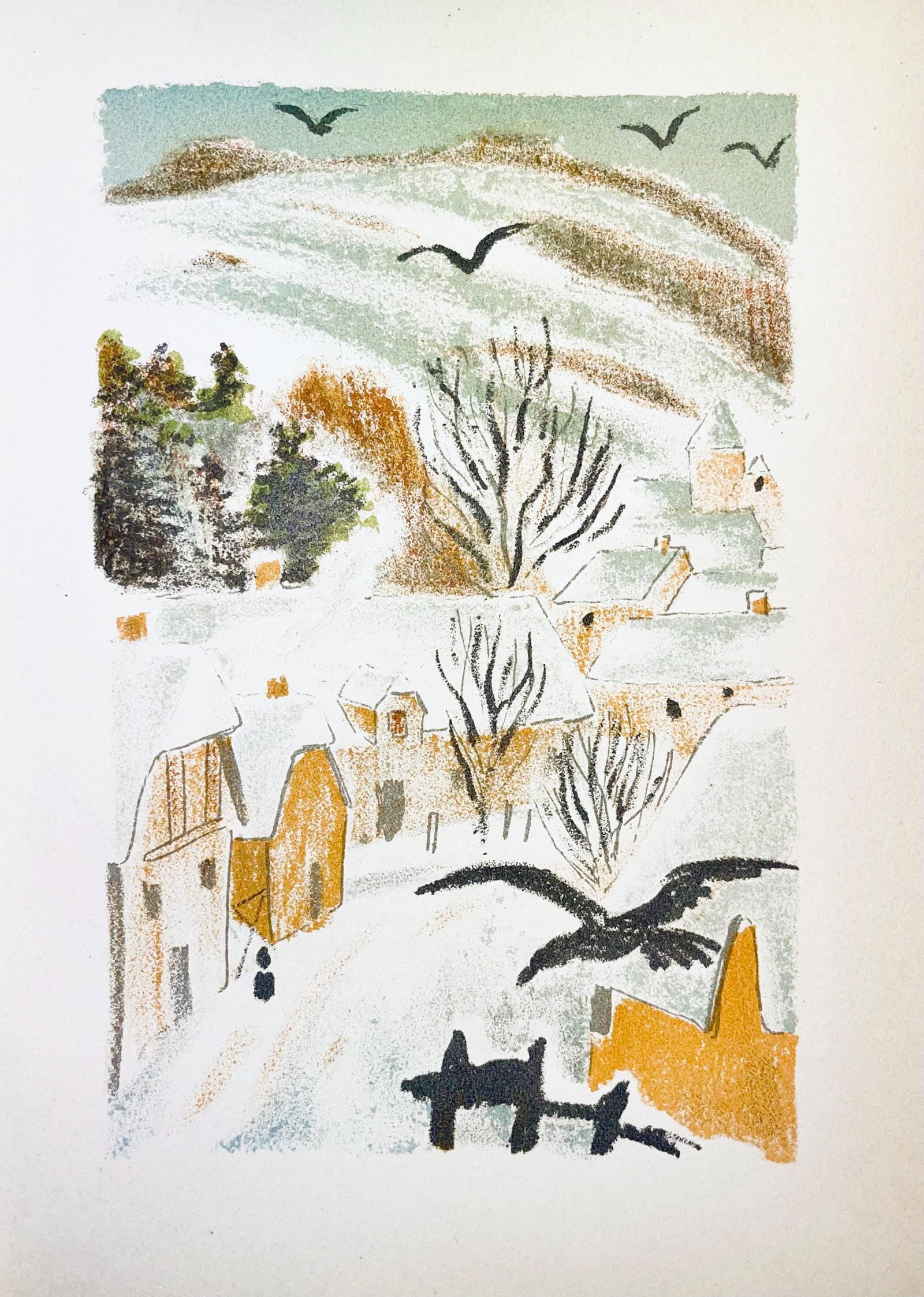 Lithograph - Maurice Mourlot - Composition - de Goupil a Margot - Histoires De Btes - 5