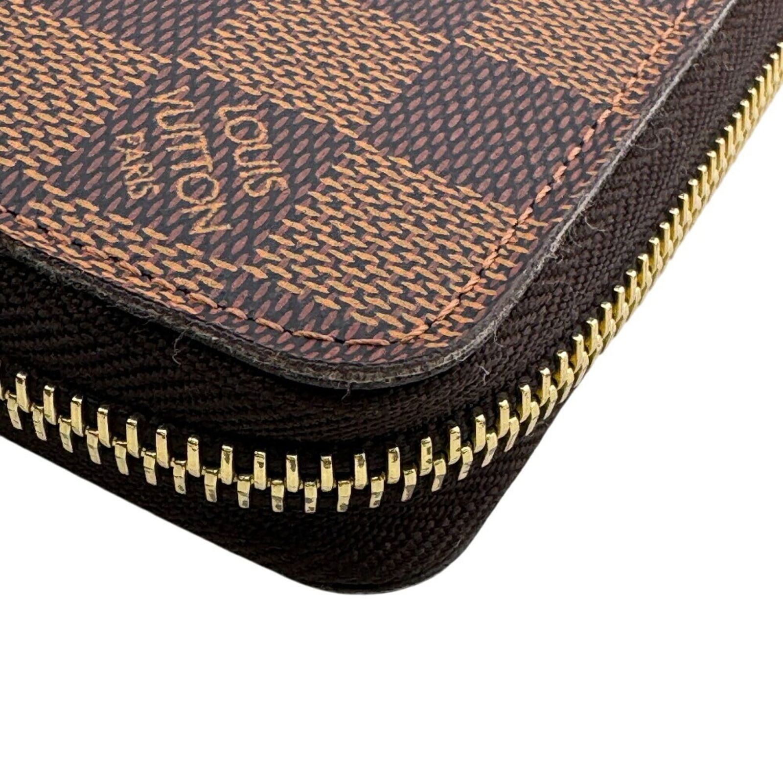 Unisex - LOUIS VUITTON N60015 Zippy Wallet - Round Wallet with Damier Pattern - Brown - 3