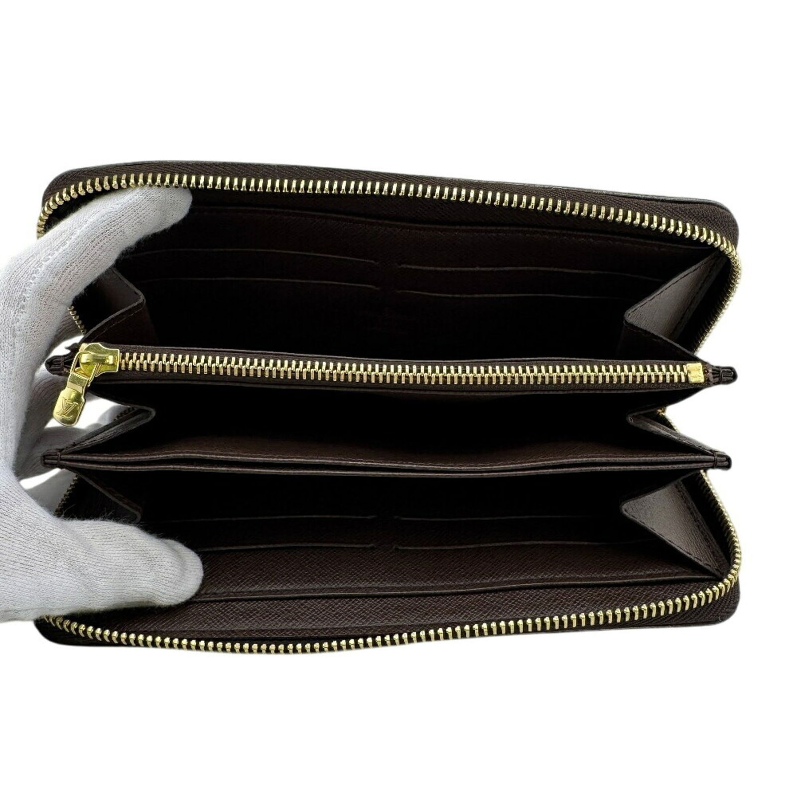 Unisex - LOUIS VUITTON N60015 Zippy Wallet - Round Wallet with Damier Pattern - Brown - 7