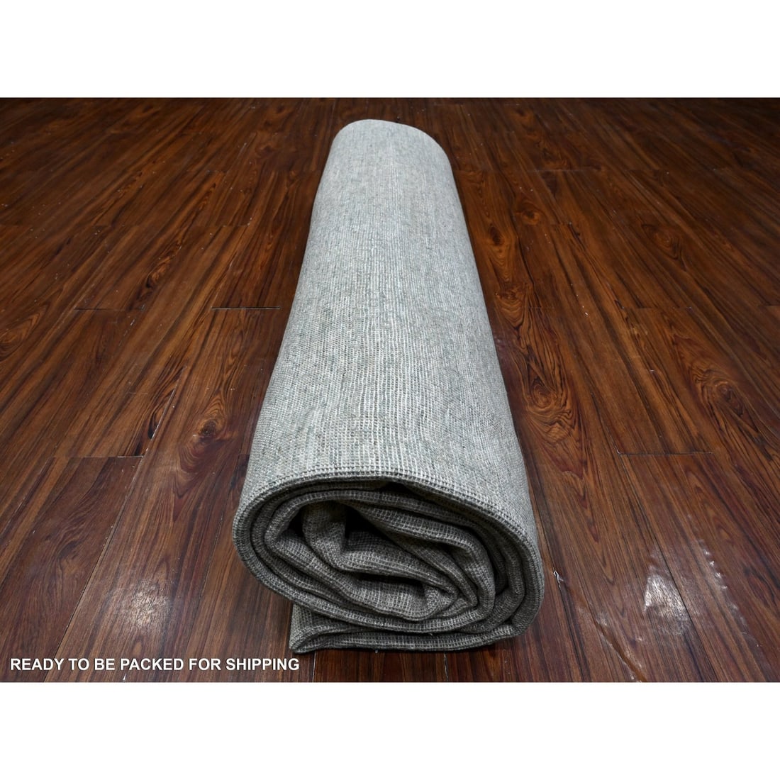 Rug 8'8"x11'9" Glacier Gray Hand Knotted Wool Modern Peshawar Oriental - 10