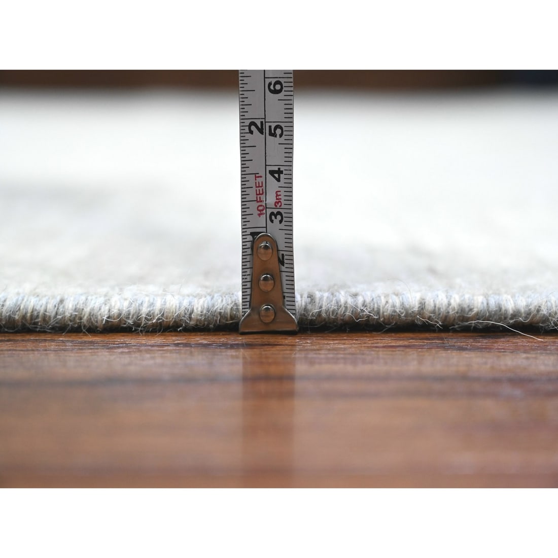 Rug 8'8"x11'9" Glacier Gray Hand Knotted Wool Modern Peshawar Oriental - 11