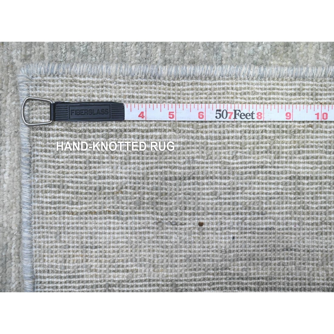 Rug 8'8"x11'9" Glacier Gray Hand Knotted Wool Modern Peshawar Oriental - 12