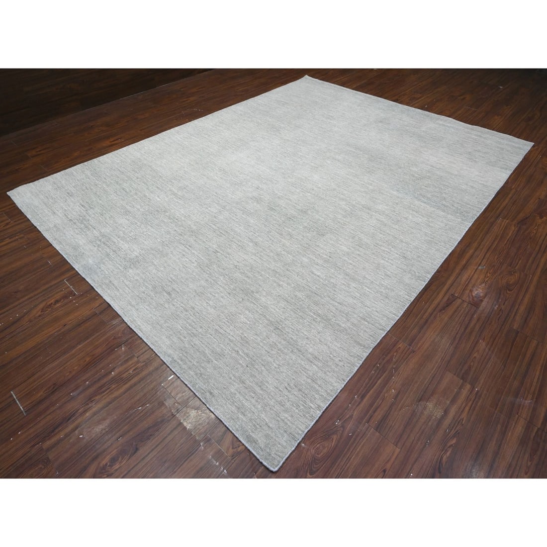 Rug 8'8"x11'9" Glacier Gray Hand Knotted Wool Modern Peshawar Oriental - 4