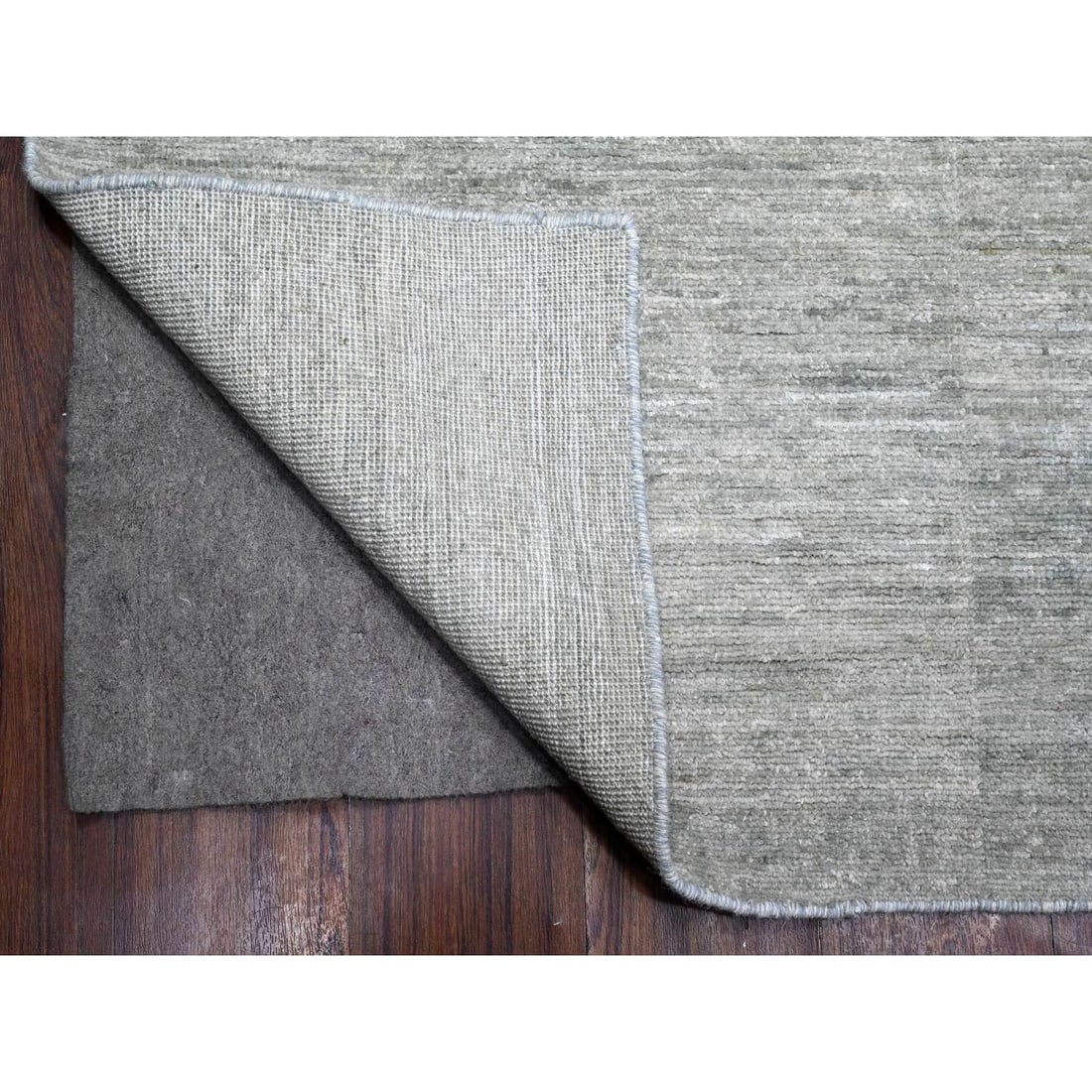 Rug 8'8"x11'9" Glacier Gray Hand Knotted Wool Modern Peshawar Oriental - 5