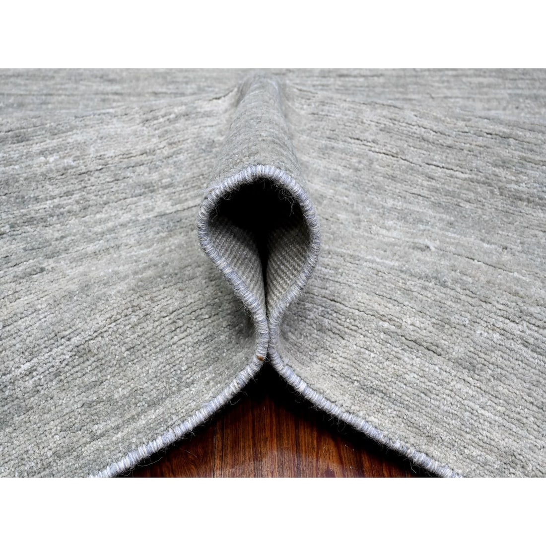 Rug 8'8"x11'9" Glacier Gray Hand Knotted Wool Modern Peshawar Oriental - 6