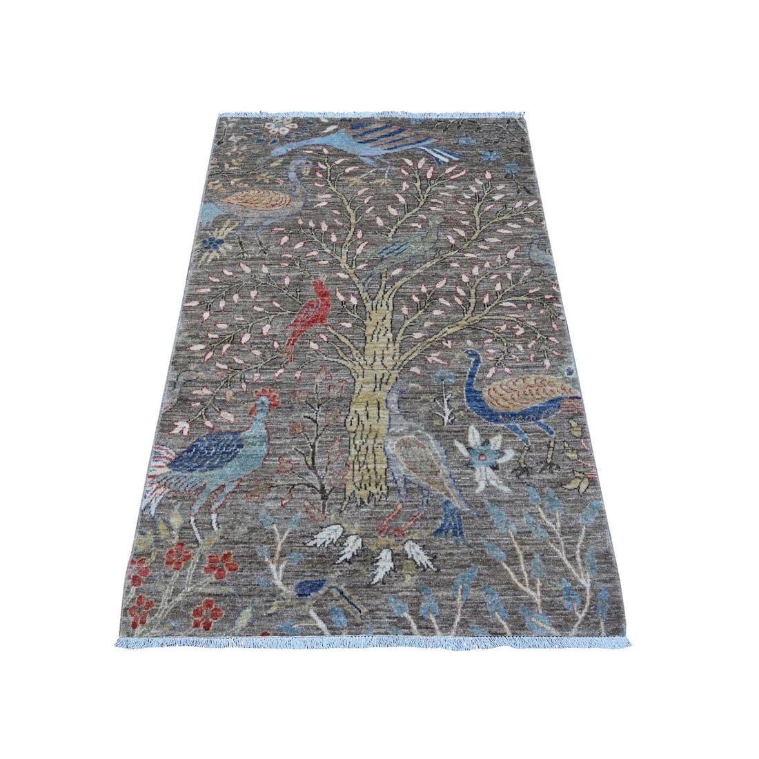 Rug 3'1"x5'1" Elephant Gray Birds Paradise Runner Hand Knotted Oriental: Rug 3'1"x5'1" Elephant Gray Birds Paradise Runner Hand Knotted Oriental This listing features Rug 3'1"x5'1" Elephant Gray Birds Paradise Runner Hand Knotted Oriental. Item specifics are provided