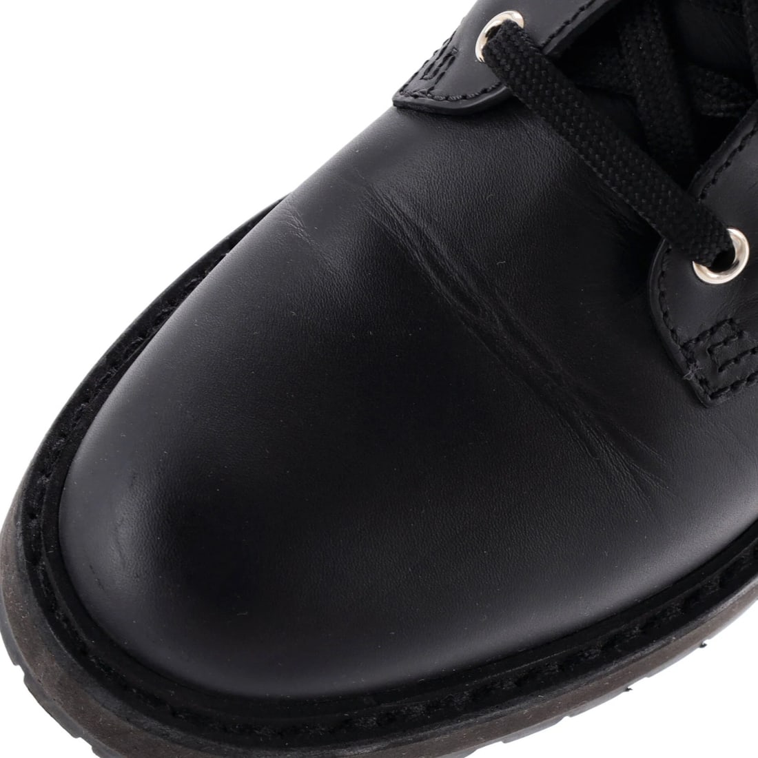 Zucca Fendi Women's Rockoko Combat Boots Leather with Knit Stretch Fabric and - 5