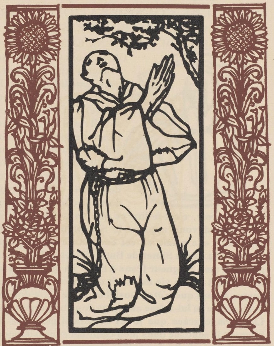 Woodcut - mile Bernard - Composition (Morane - No. 100) - Les Petites Fleurs de St. Franoise: Woodcut - mile Bernard - Composition (Morane - No. 100) - Les Petites Fleurs de St. Franoise This listing features Woodcut - mile Bernard - Composition (Morane - No. 100) - Les Petites Fleurs de St.