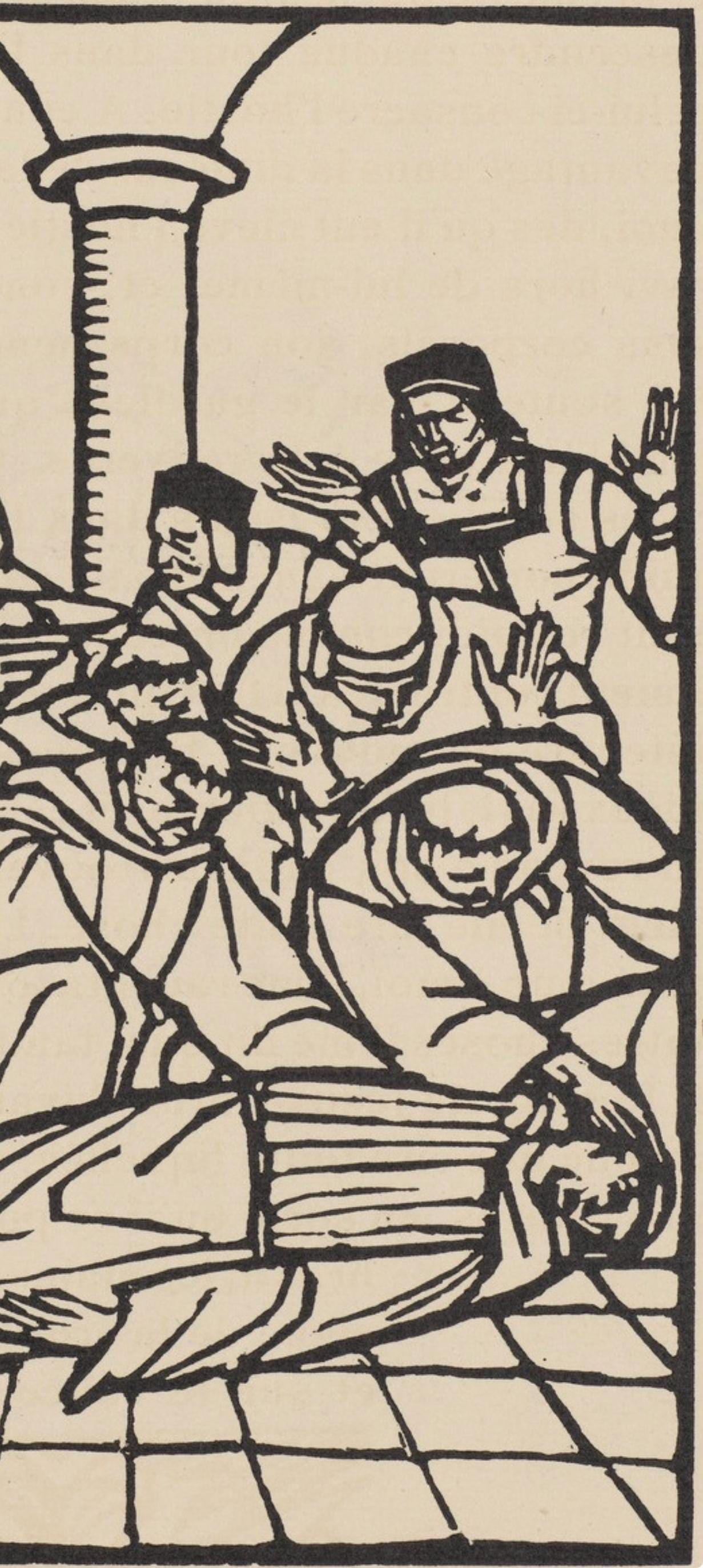 Woodcut - mile Bernard - Composition (Morane - No. 100) - Les Petites Fleurs de St. Franoise - 4