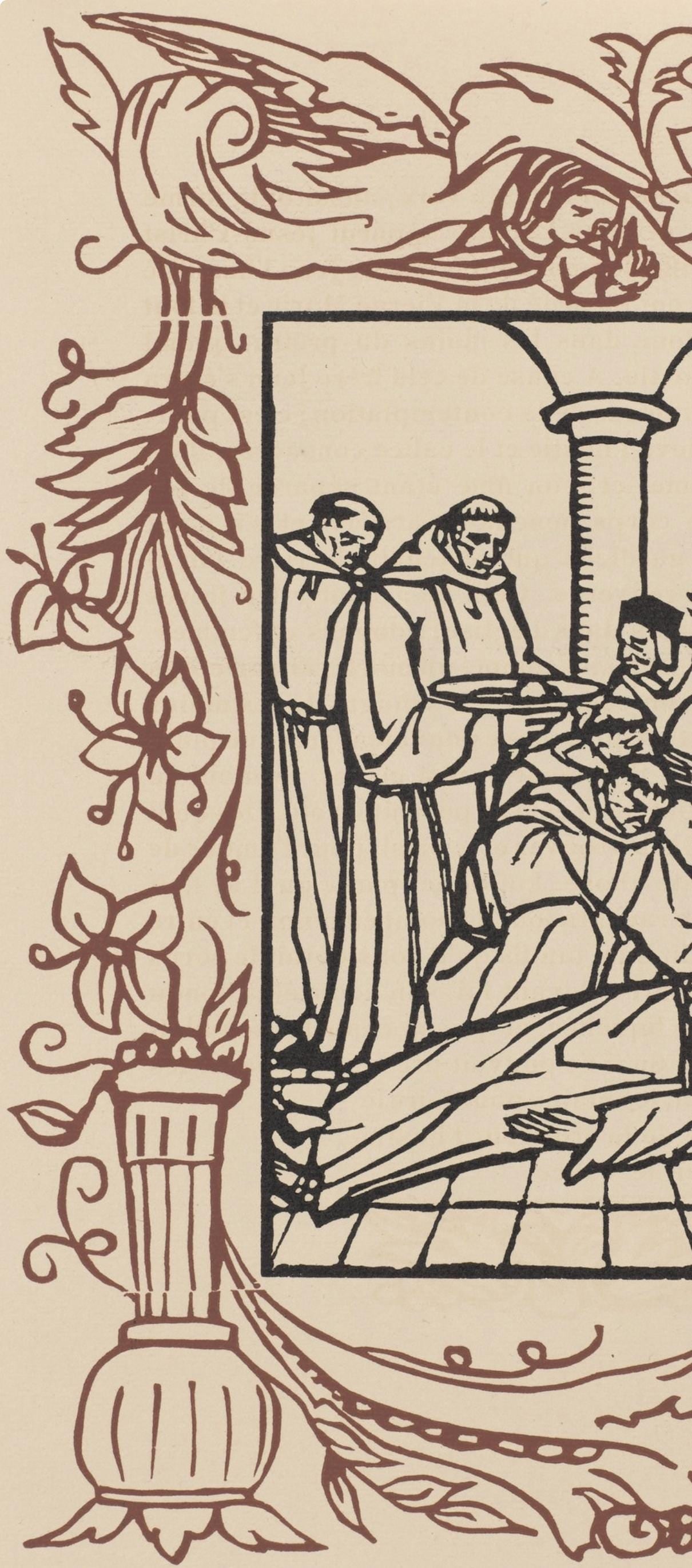 Woodcut - mile Bernard - Composition (Morane - No. 100) - Les Petites Fleurs de St. Franoise - 5