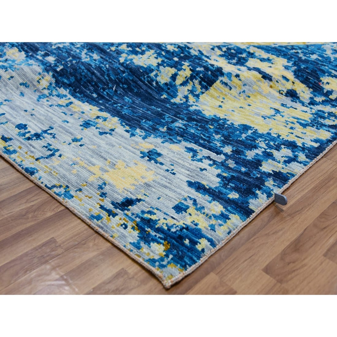 Rug 10'3"x13'9" Ivory Colorful Modern Abstract Design Wool Hand Knotted - 7