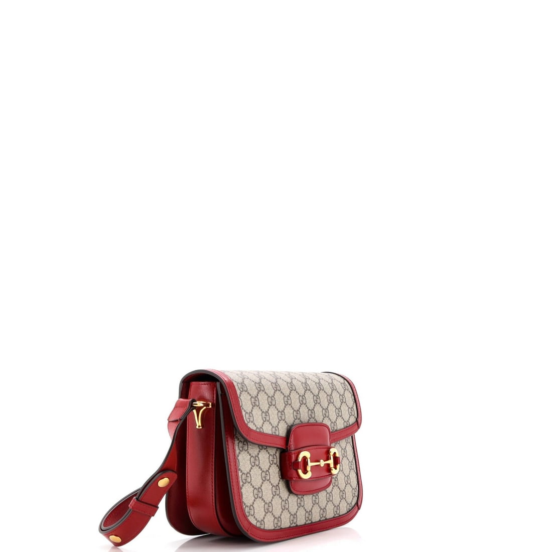 Small Gucci Horsebit 1955 Shoulder Bag GG Coated Canvas with Leather - 2