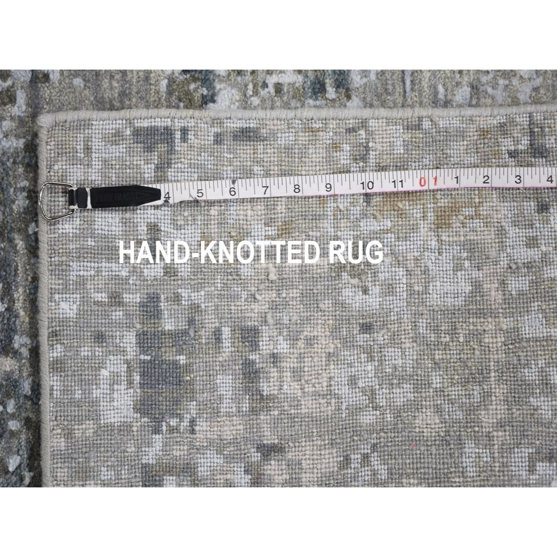 Rug 2'6"x12'4" Abstract Design Denser Weave Wool And Silk Runner Oriental - 5