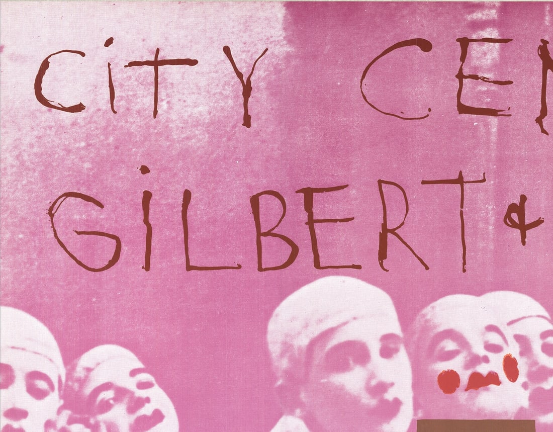 Di JIM DINE Gilbert And Sullivan 35" x 24.5" Poster 1968 Pop Art Pink Brown Jim - 4