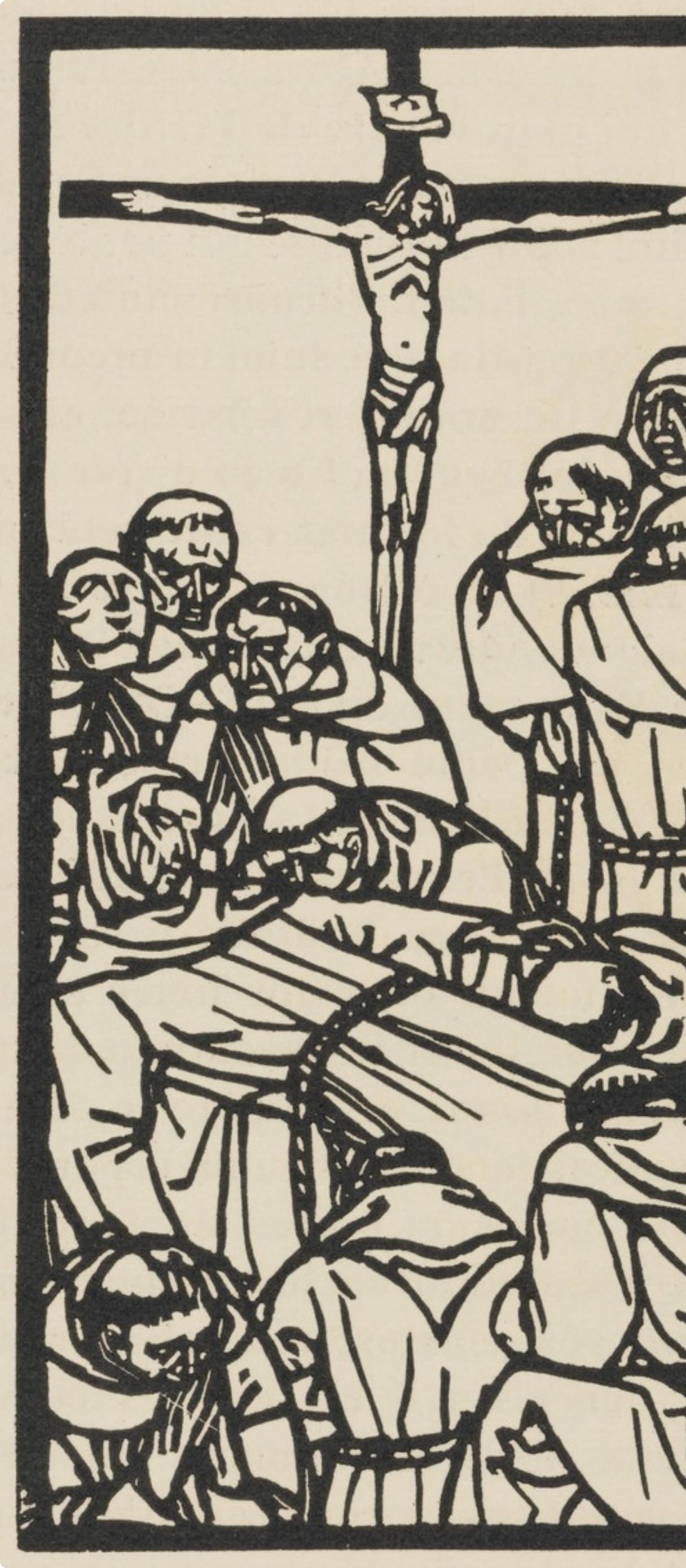 Woodcut - mile Bernard - Composition (Morane - No. 100) - Les Petites Fleurs de St. Franoise - 3