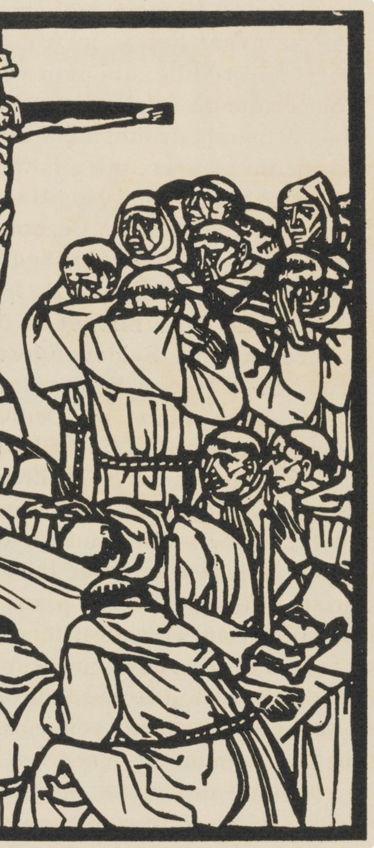 Woodcut - mile Bernard - Composition (Morane - No. 100) - Les Petites Fleurs de St. Franoise - 4