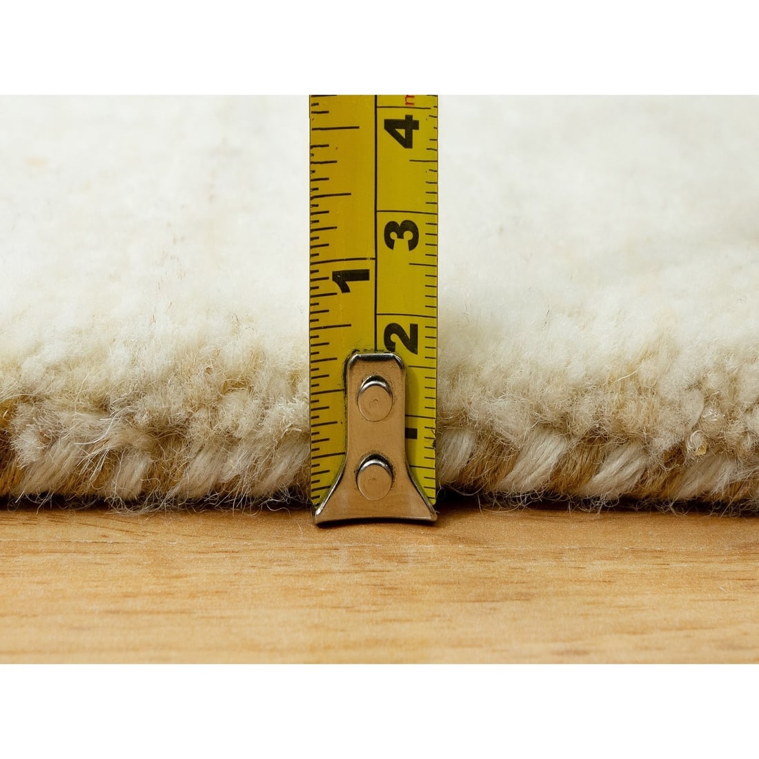 Rug 2'x3' White Denser Weave Wool Soft Touch Hand Knotted Runner Oriental - 7