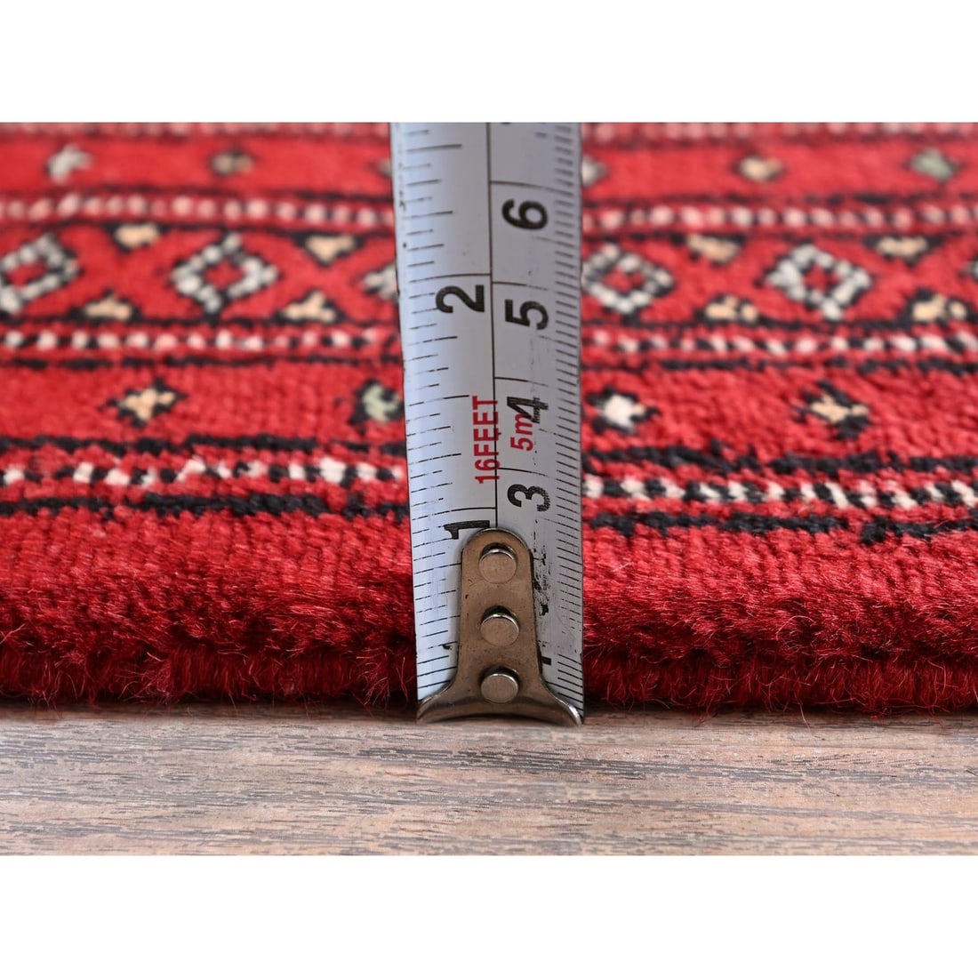 Rug 2'x6'2" Lychee Red Princess Bokara Soft Wool Hand Knotted Runner - 6