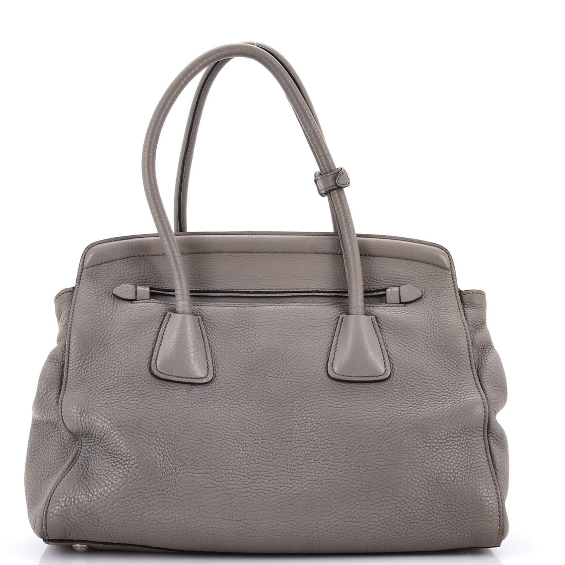 Large Prada Cuir Frame Convertible Tote Vitello Daino - 3