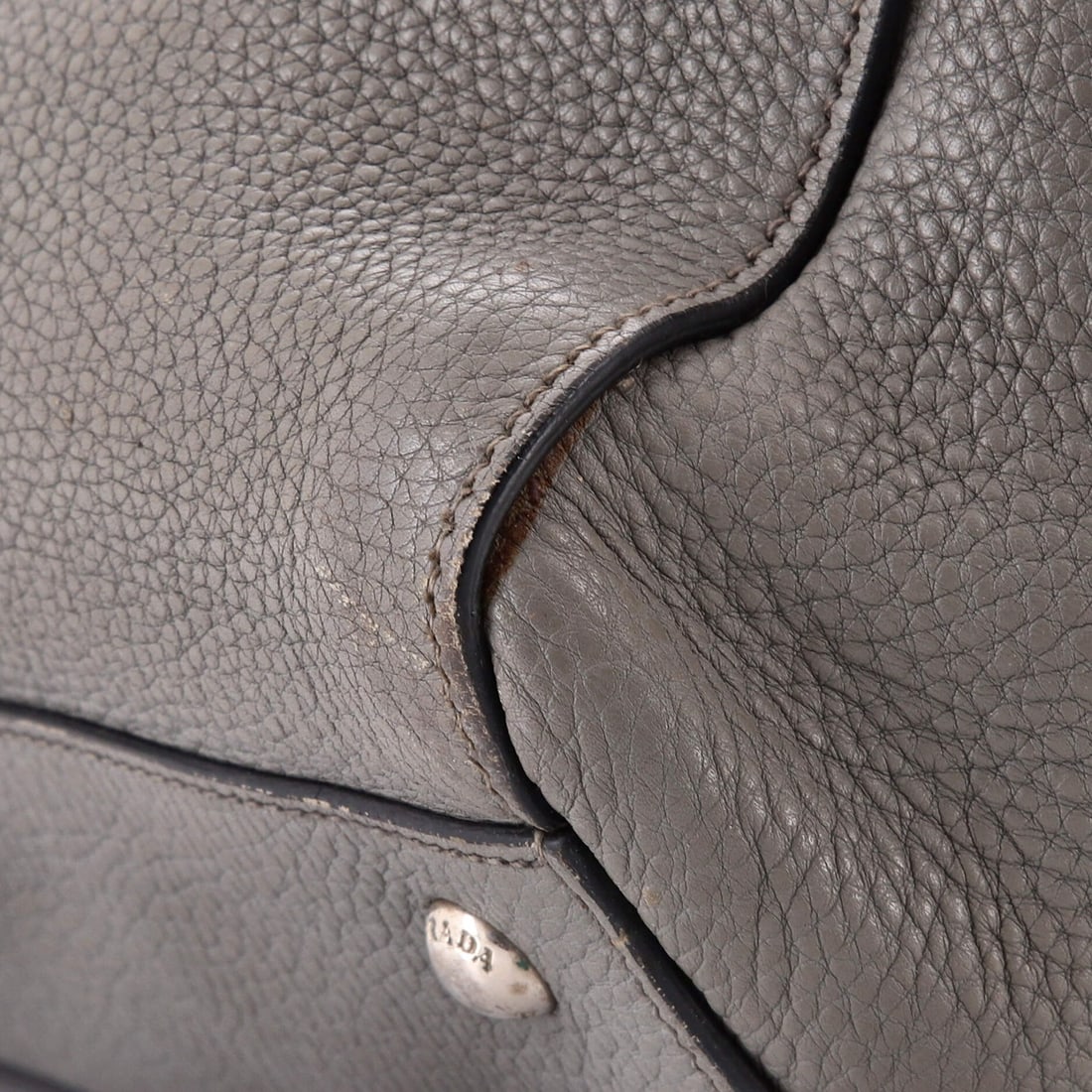 Large Prada Cuir Frame Convertible Tote Vitello Daino - 6