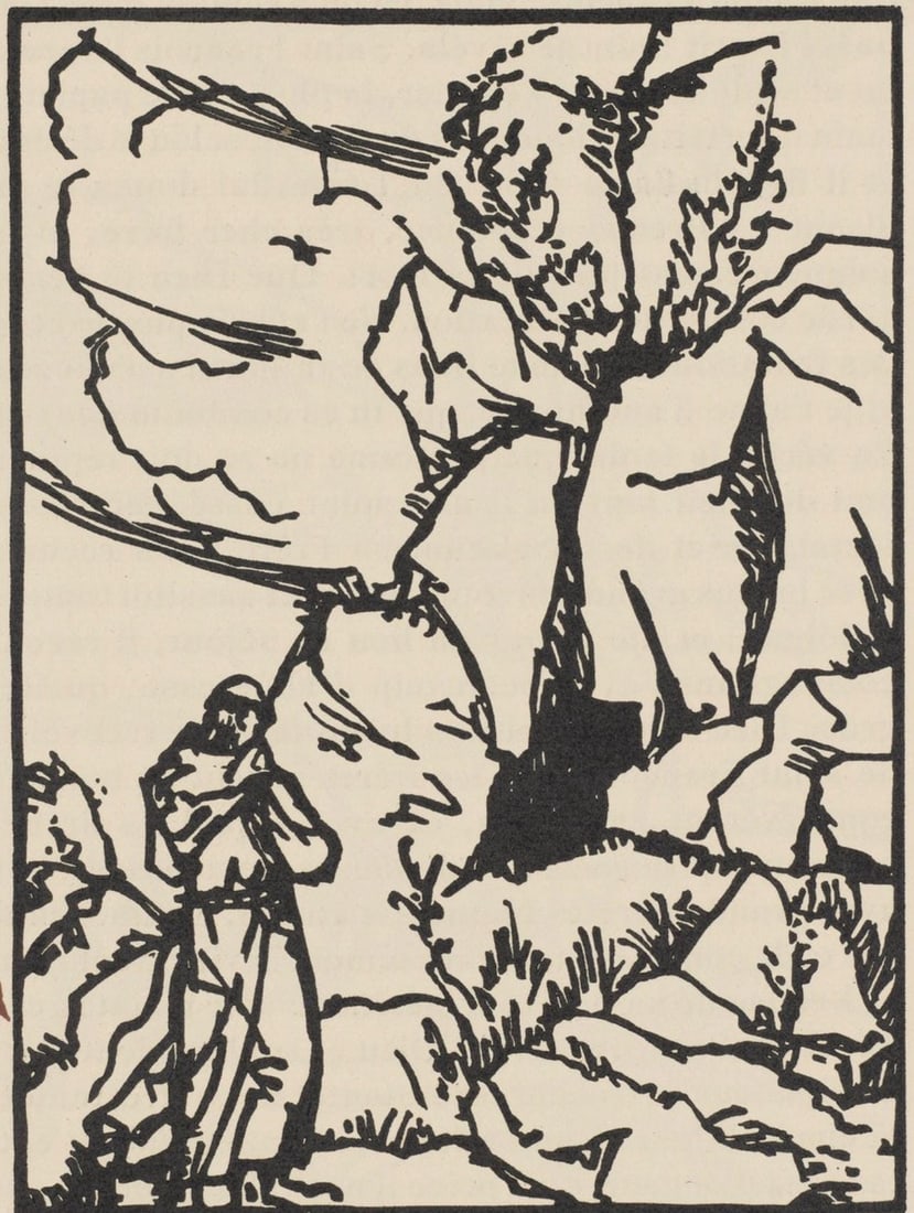 Woodcut - mile Bernard - Composition (Morane - No. 100) - Les Petites Fleurs de St. Franoise - 2