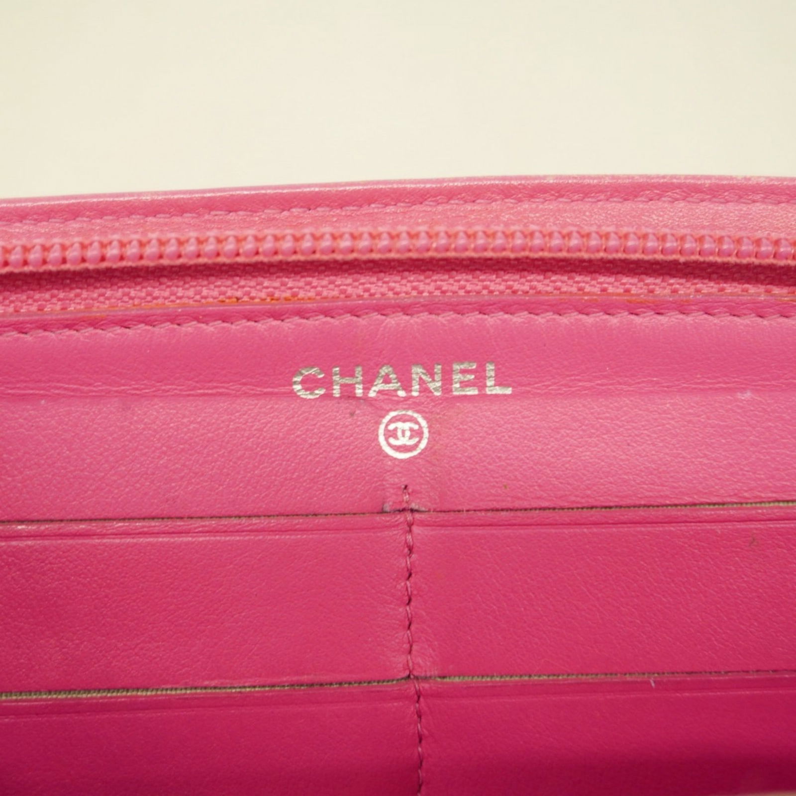 Leather Chanel Long Wallet (Bi-Fold) Patent - 4