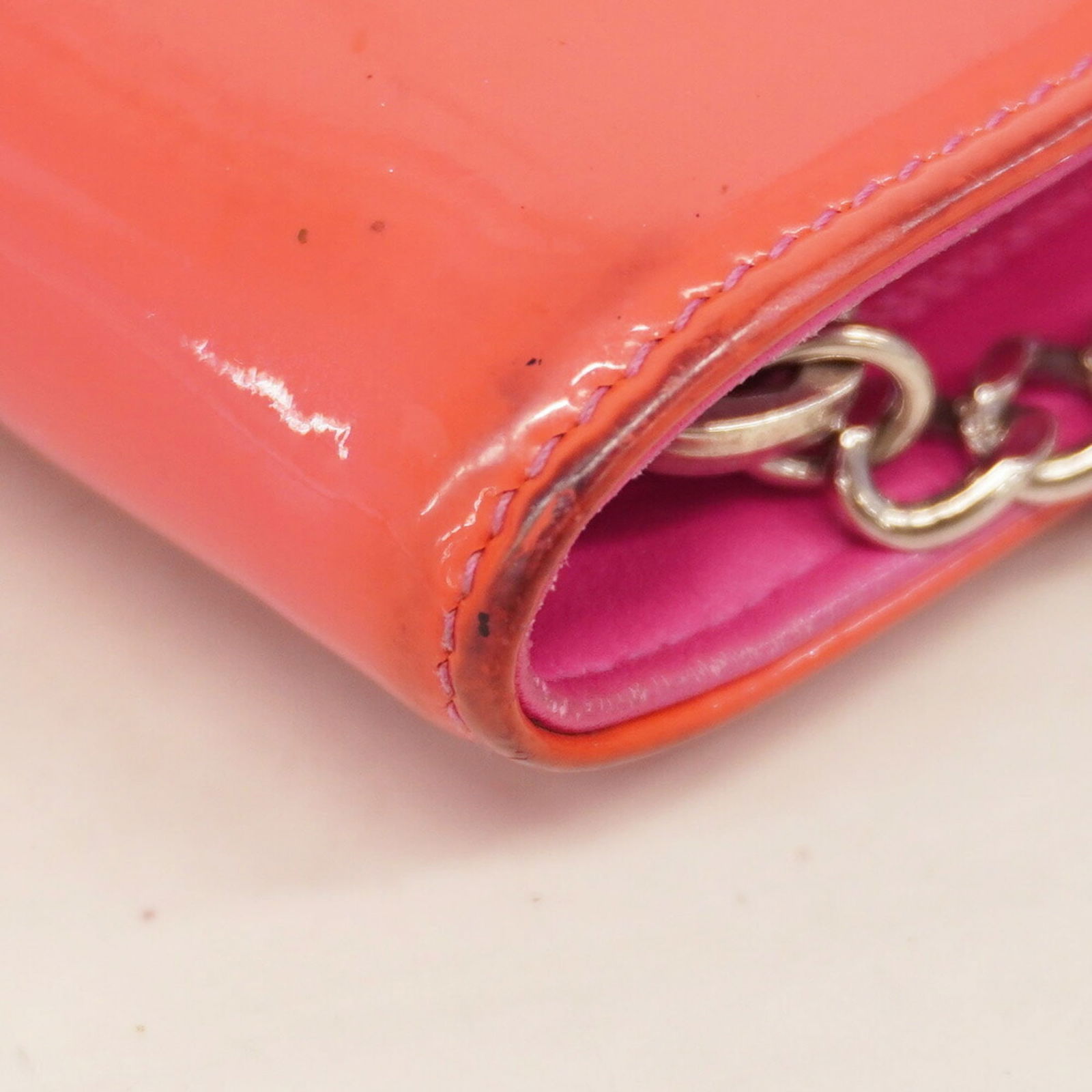 Leather Chanel Long Wallet (Bi-Fold) Patent - 6