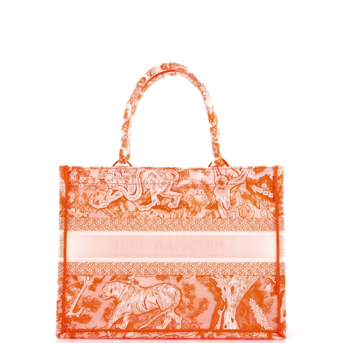 Medium Christian Dior Book Tote Embroidered Canvas - 3