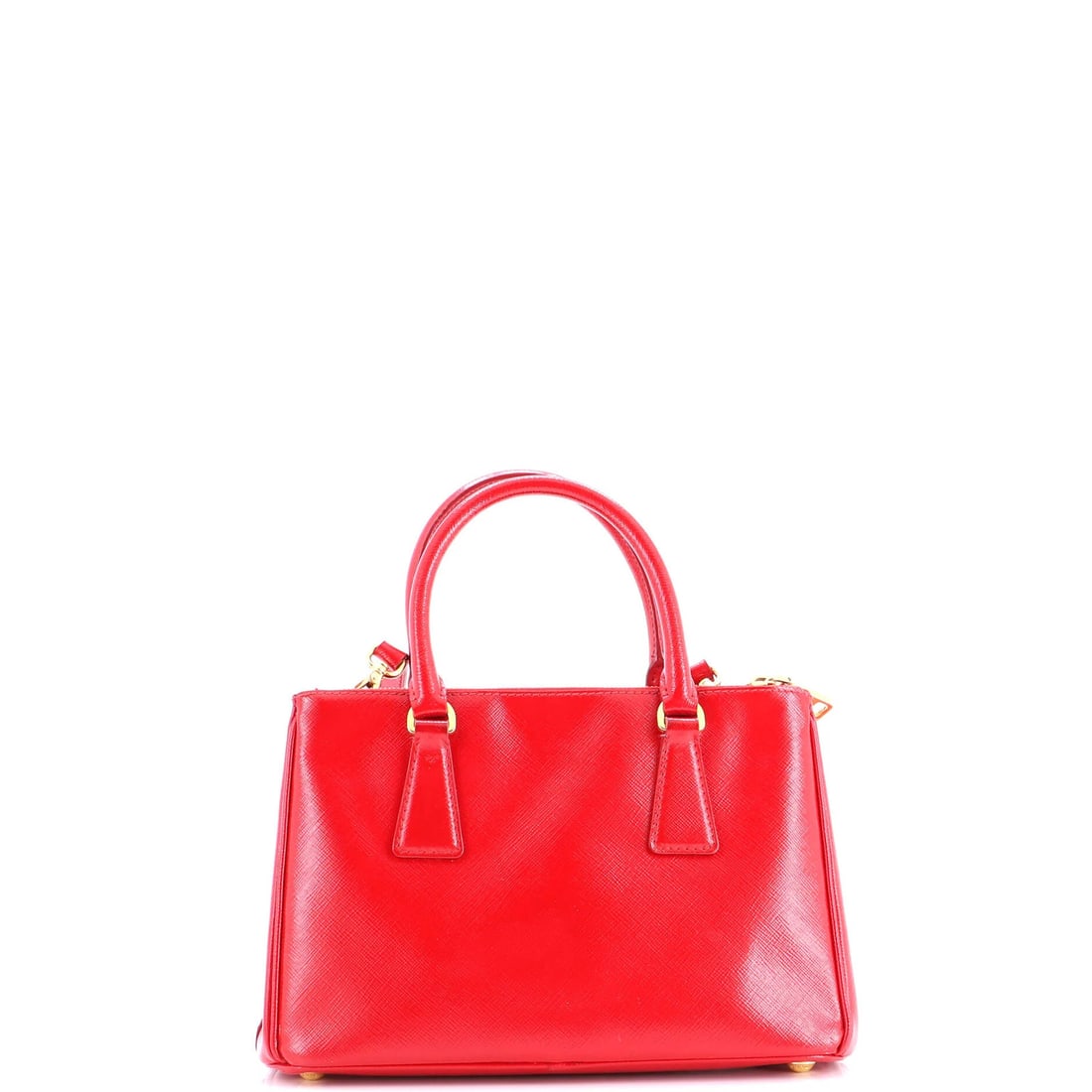 Small Prada Double Zip Lux Tote Vernice Saffiano Leather - 3