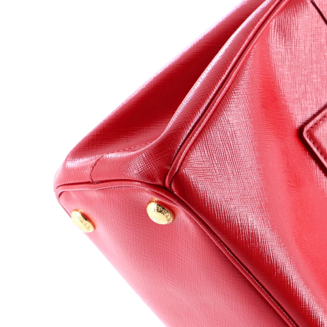 Small Prada Double Zip Lux Tote Vernice Saffiano Leather - 6