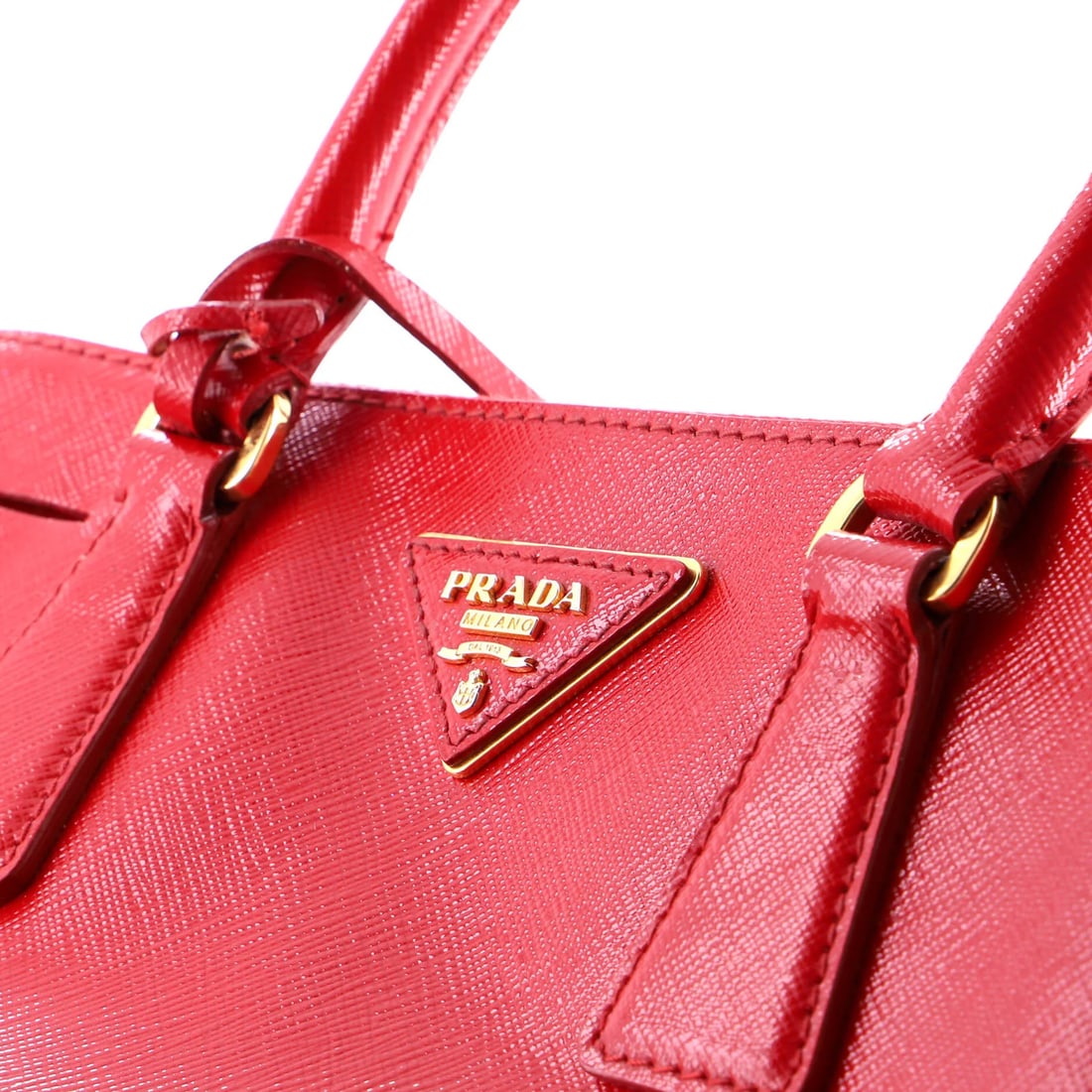 Small Prada Double Zip Lux Tote Vernice Saffiano Leather - 7