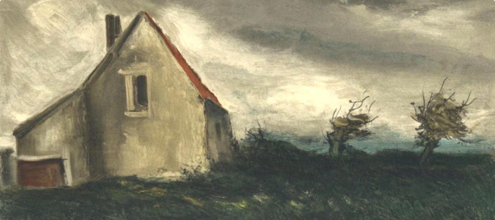 Lithograph - Maurice de Vlaminck - La maison dans la plaine - Vlaminck - Signed - 2