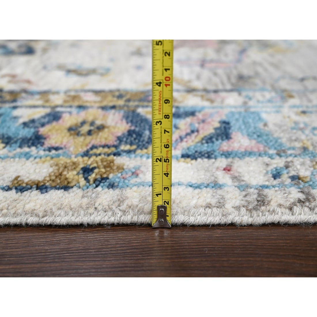Rug 7'10"x9'10"Ivory Hand Knotted Wool Natural Dyes Mahal Design Oriental - 11