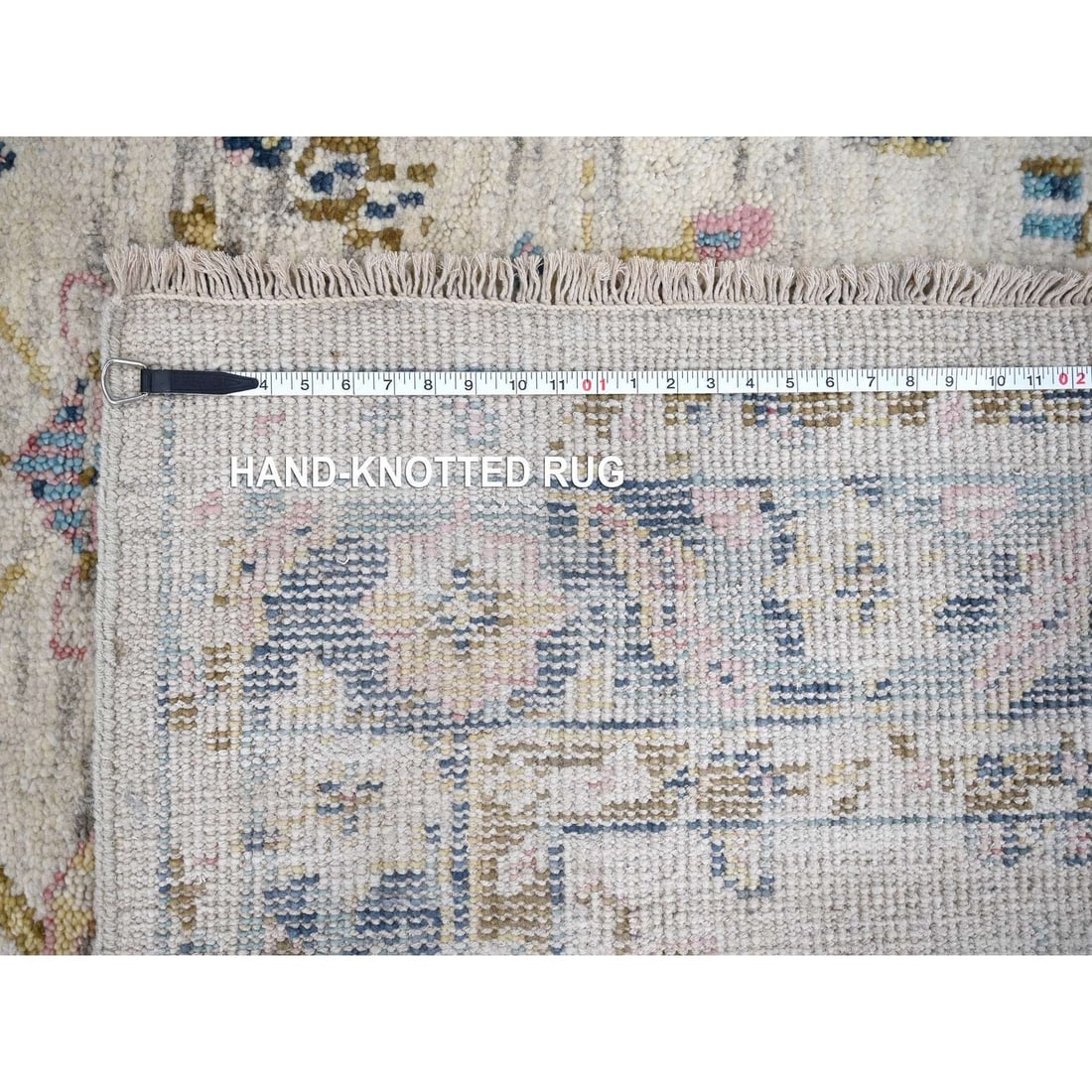 Rug 7'10"x9'10"Ivory Hand Knotted Wool Natural Dyes Mahal Design Oriental - 12