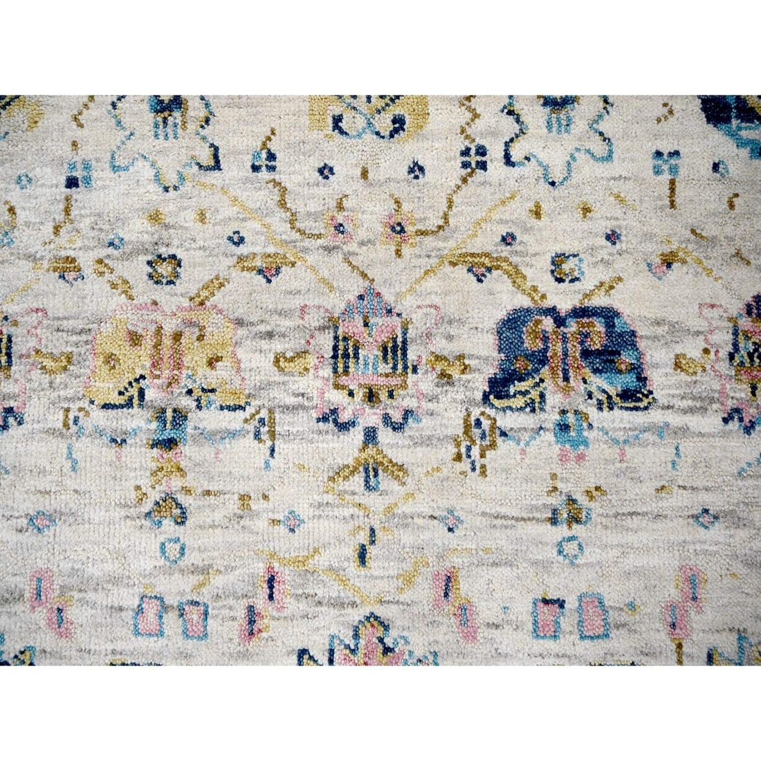 Rug 7'10"x9'10"Ivory Hand Knotted Wool Natural Dyes Mahal Design Oriental - 9