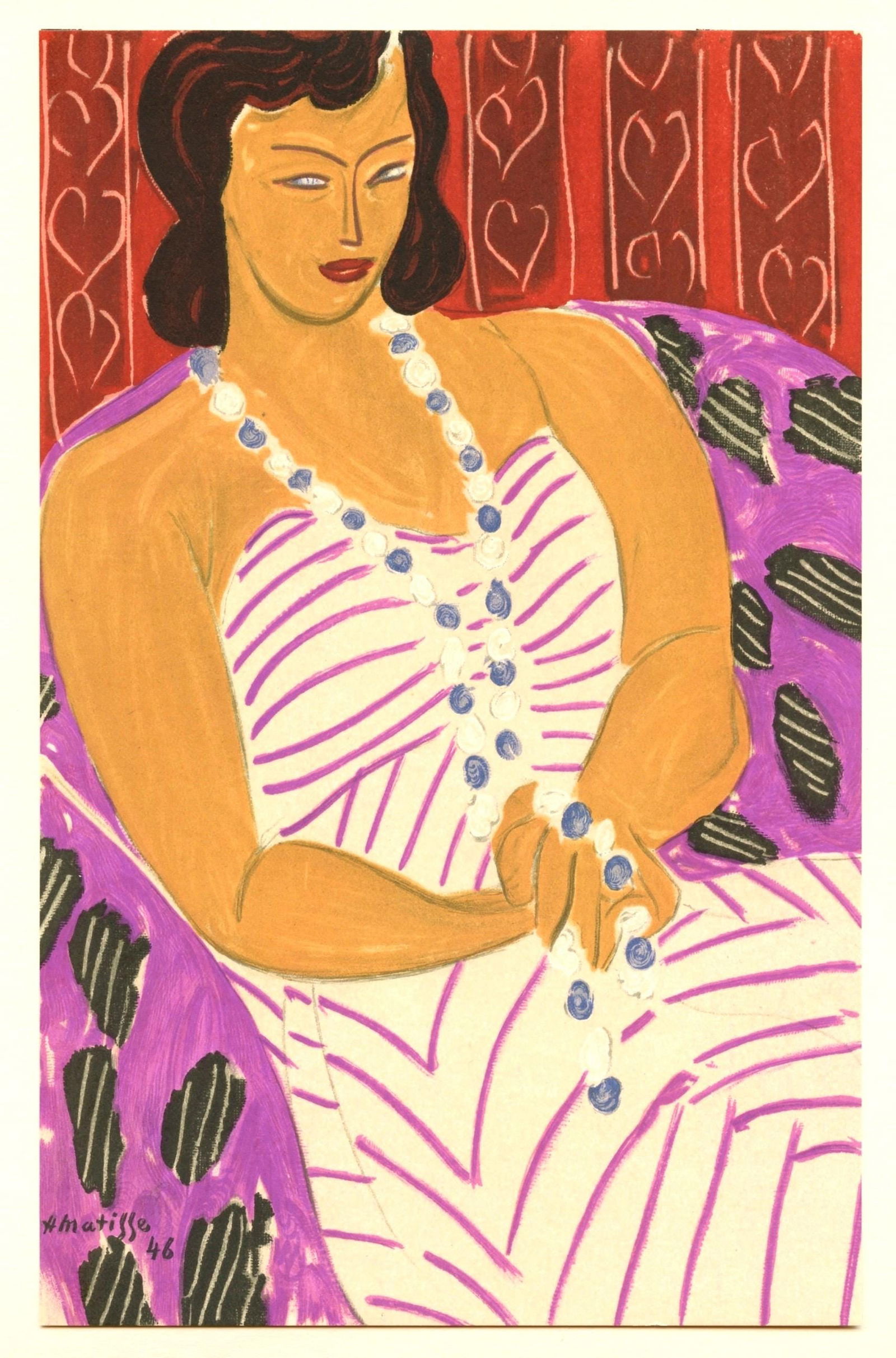 Lithograph - Henri Matisse - Madame F.H. - Portraits par Henri Matisse - 5