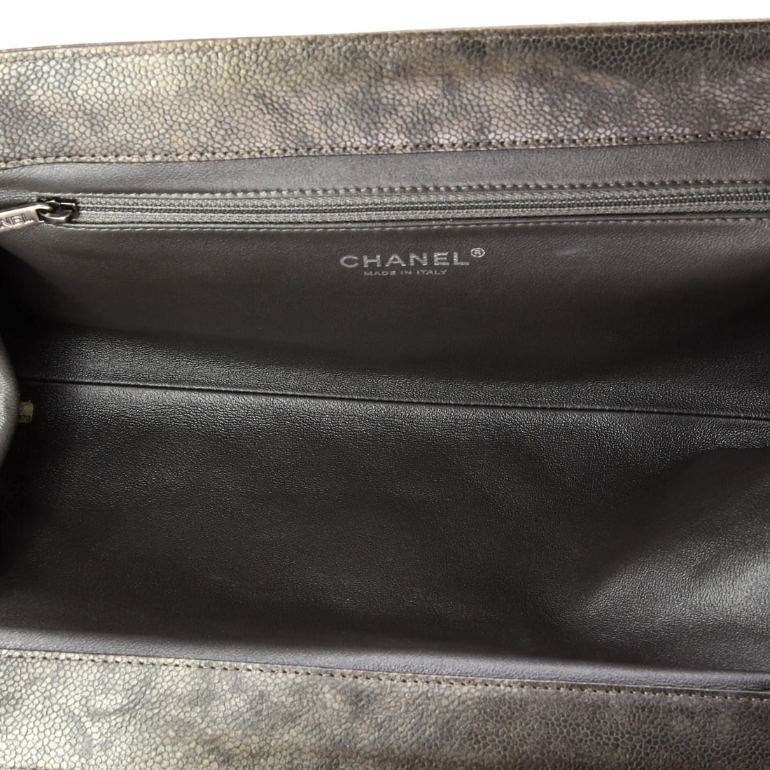 Large Chanel CC Frame Clutch Quilted Caviar - 5