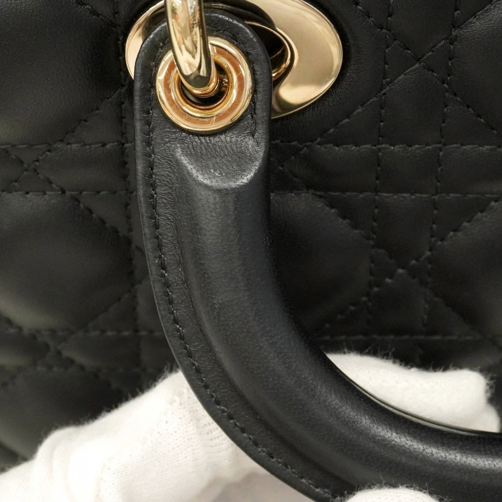 Leather Christian Dior Handbag - 12